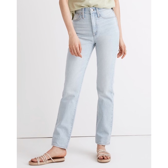 Madewell Classic Straight Full-Length Jeans in Fitzgerald Wash Size 26 - Picture 2 of 10